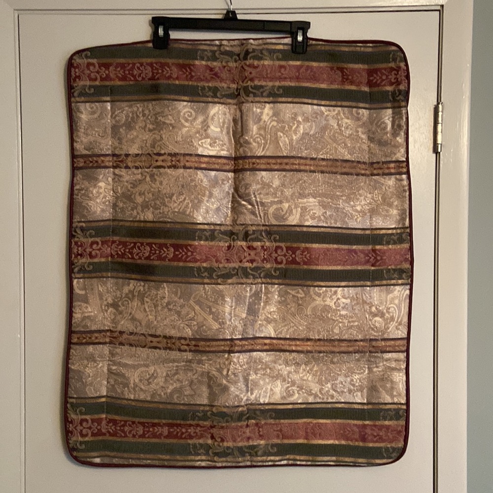 Two Croscill Dover Manor Dunhill Townhill Damask Stripe standard pillow shams